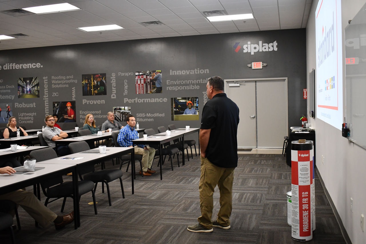 Kirk Goodrum Leading a Class at the Siplast RISE Center