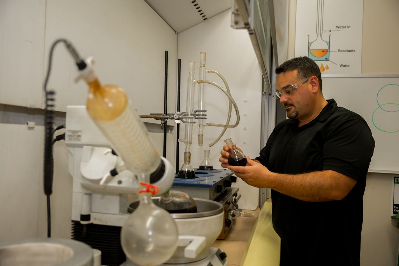 Kirk Goodrum in the Siplast RISE Lab