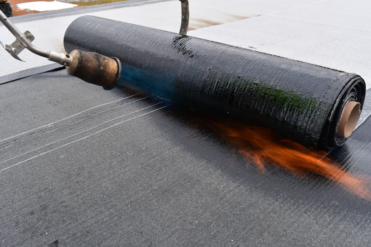 Low-Slope Roofing Install of SBS Paratech Membrane