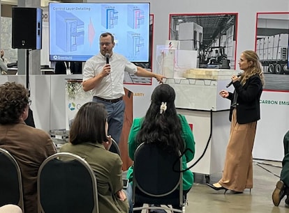 Ben Meyer teaching a group at AIA 2023.