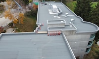 SBS Paradiene Roofing Showing Continuity at the Roof-to-Wall Transition