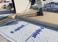 Close up of rain drops on roof